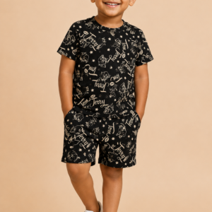 Black Jerry Printed Kids CO-ord Set